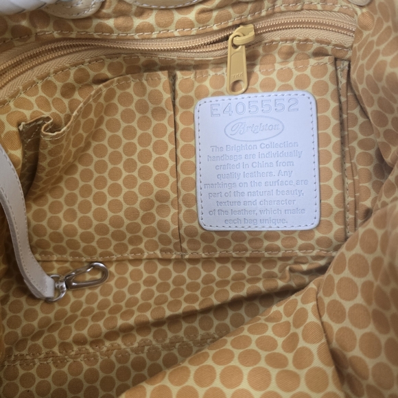 Brighton Vtg  Canvas Hearts Of Hearts Lilliana Shoulder Bag With Heart Charm - Picture 7 of 13